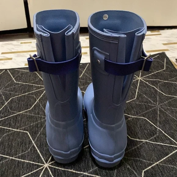 Hunter Original Back Adjustable Short Periwinkle Waterproof Matte Blue Rain Boot